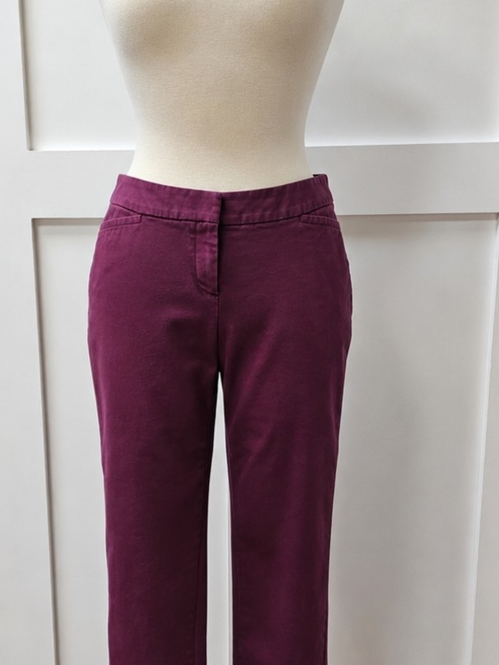 LOFT Plum Straight-Leg Pants